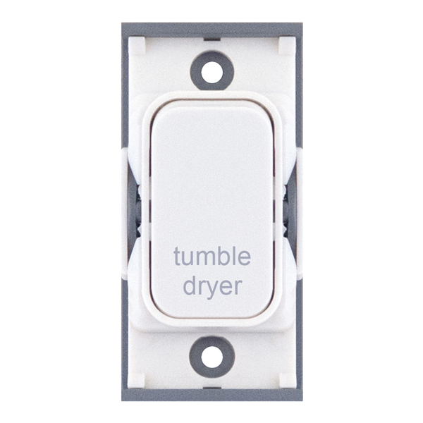 SGRID360292 20 Amp DP Modular Switch Marked “tumble dryer” White