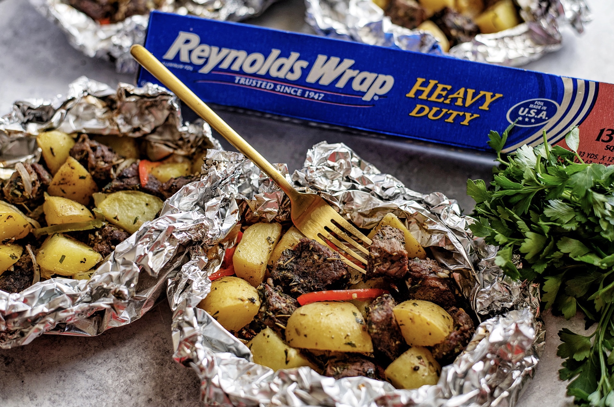 Garlic Butter Steak Tips and Potato Packets Coop Can Cook