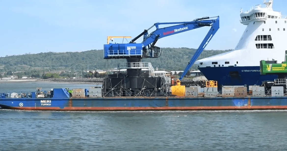 Landmark Delivery of the Mantsinen 300 to Belfast Harbour