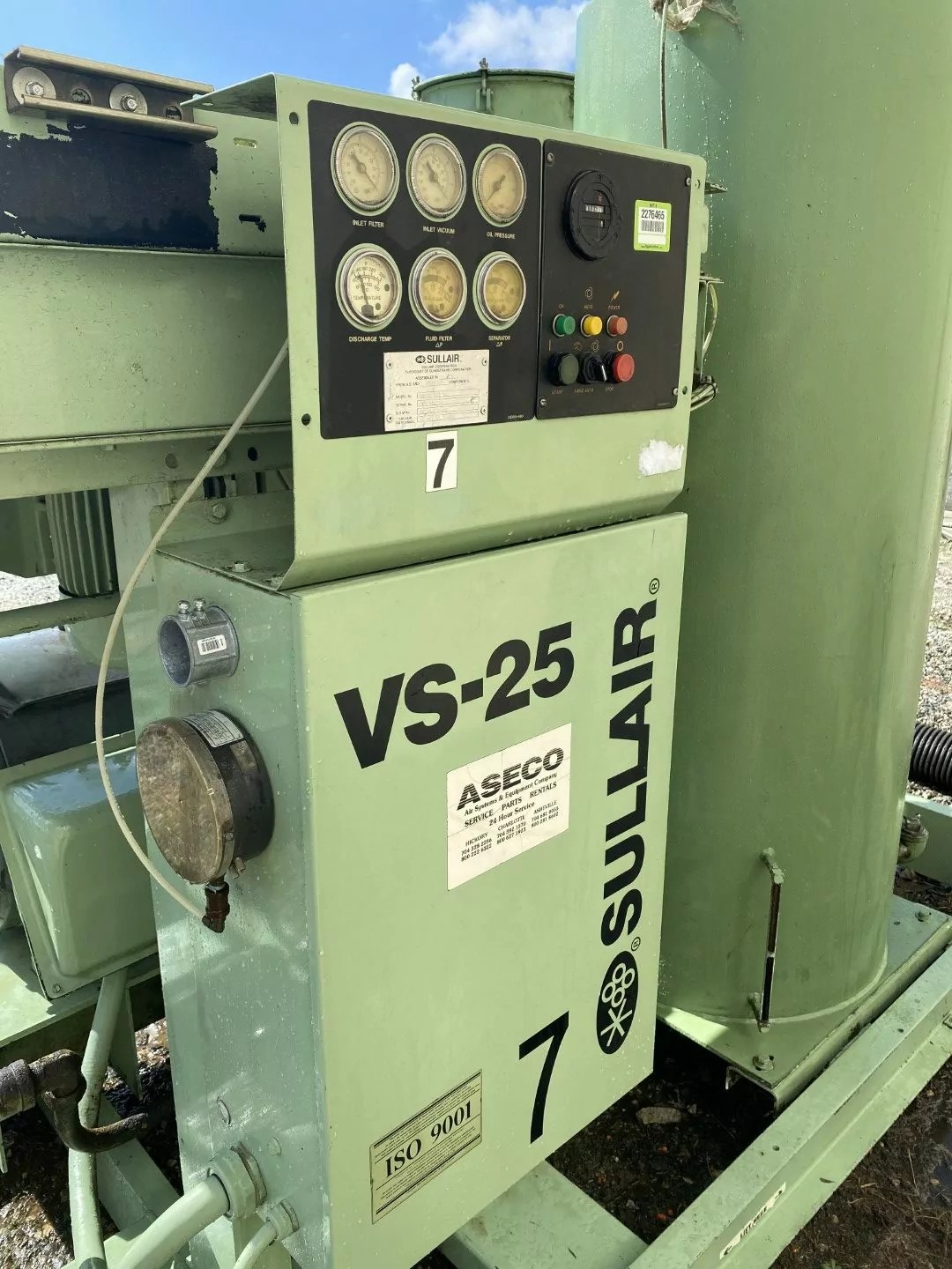 SULLAIR ROTARY SCREW VACUUM PUMP SYSTEM MODEL VS25100 AC Cooper