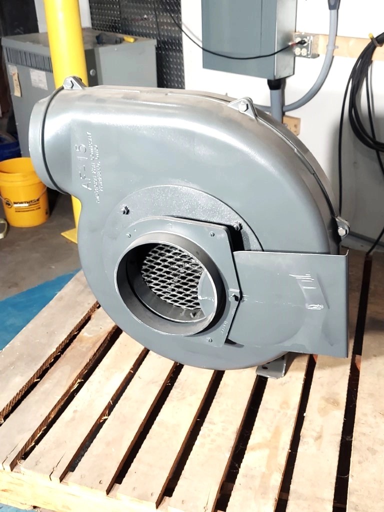5 HP AMERICAN FAN COMPANY BLOWER PN 1226321; 3750 RPM; WITH 5 HP MOTOR, 230/460/3/60 3525 RPM