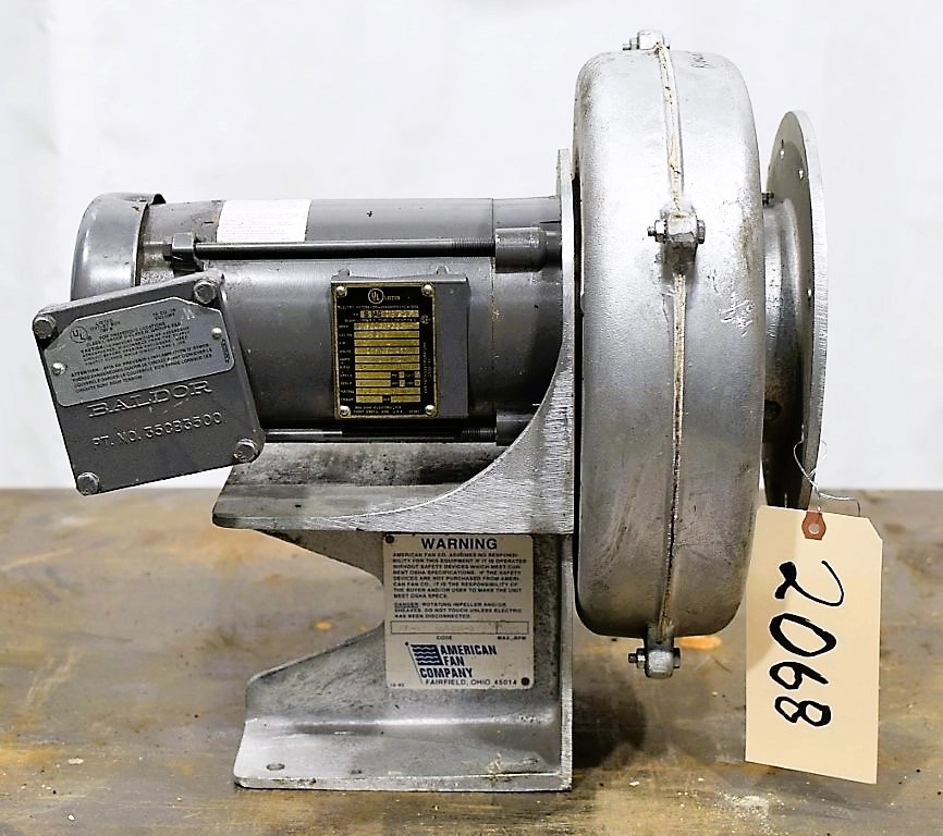 1 HP AMERICAN FAN COMPANY MODEL AF9 CAST ALUMINUM BLOWER Cooper