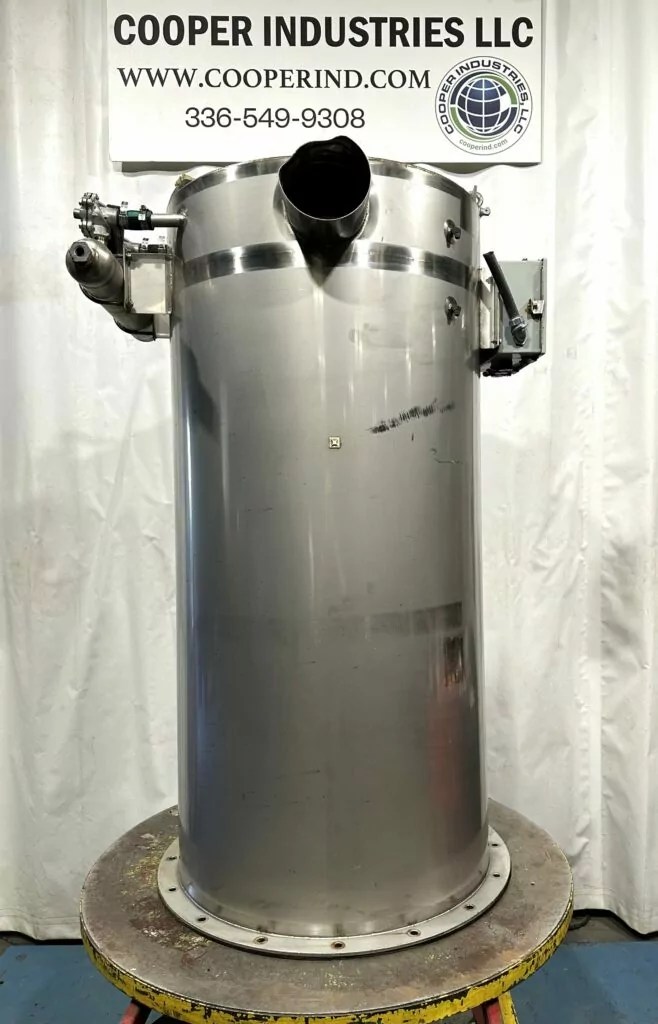 24” DIAM x 58” HIGH PFENING BIN VENT FILTER. STAINLESS STEEL CONTACT