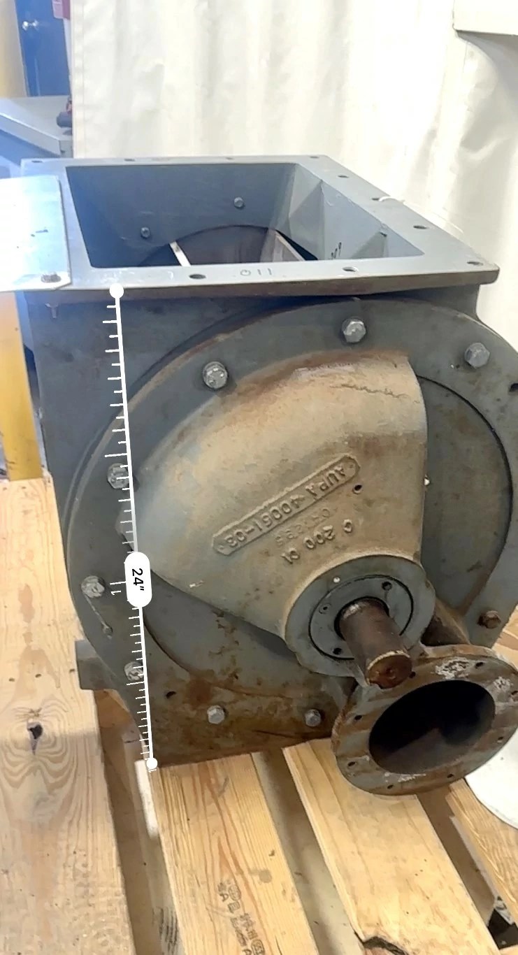 ITEM 2833 12” x 16” BUHLER ROTARY AIRLOCK VA;VE TYPE USA C200 CS USED