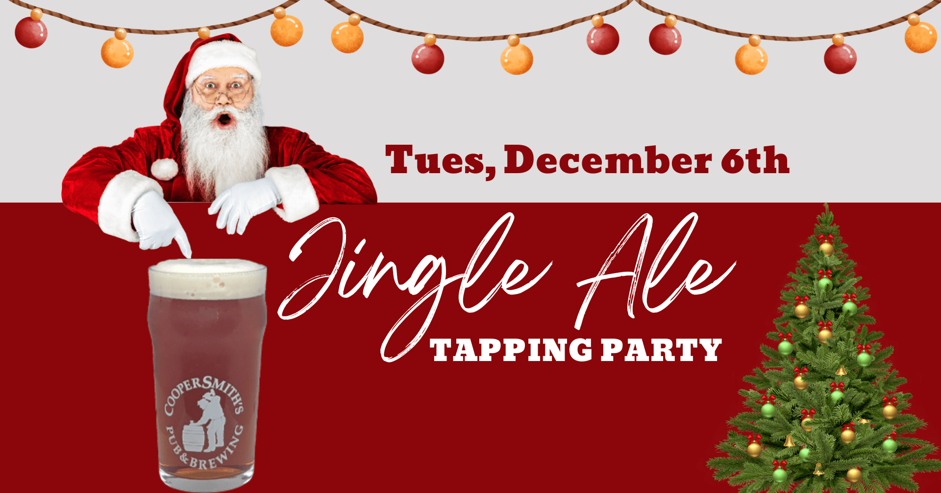 Jingle Ale Tapping Party December 6, 2022 CooperSmith's Pub & Brewing