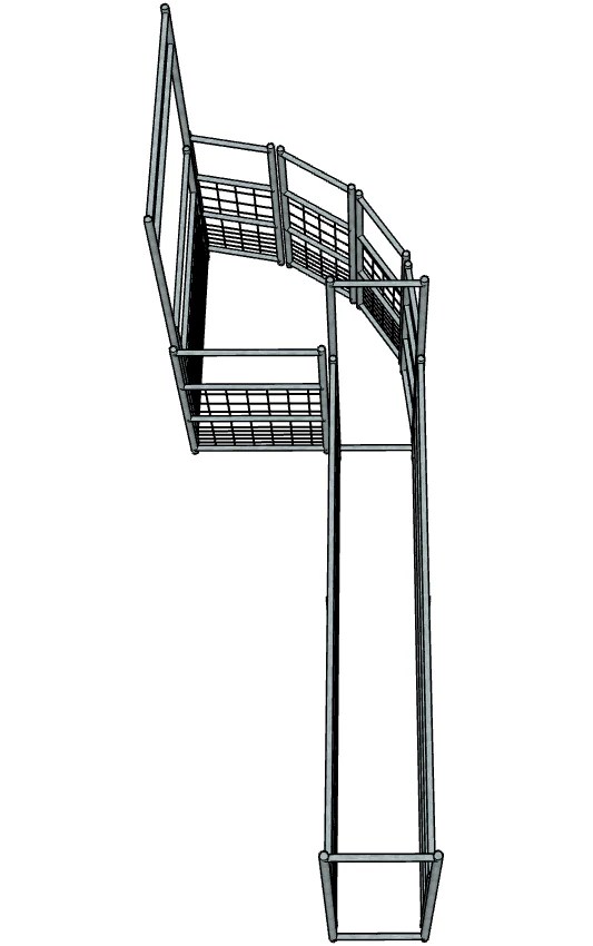 Galvanized Basic Goat/Sheep Working System 4Rail with Mesh