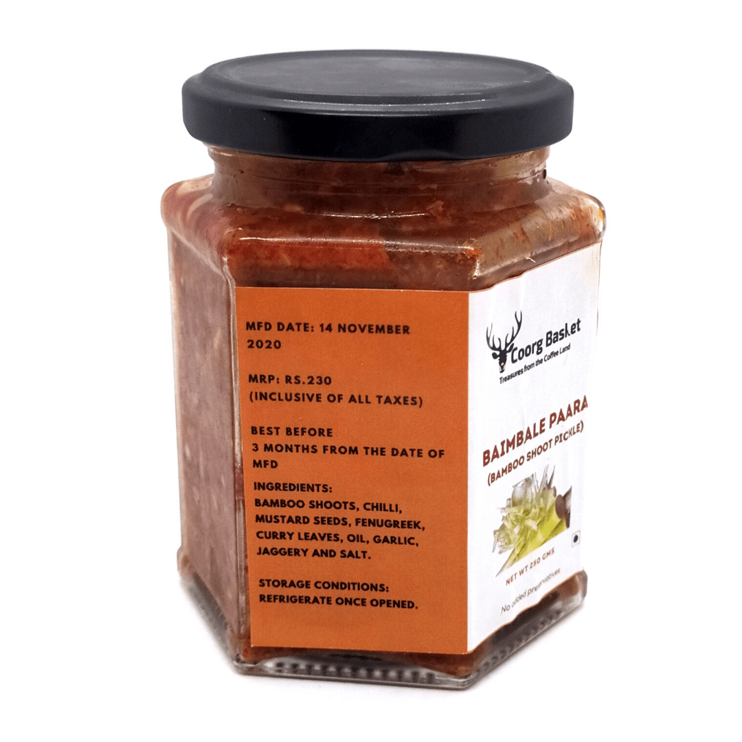 Bamboo Shoot Pickle (Baimbale Paara) Basket 100 Vegetarian