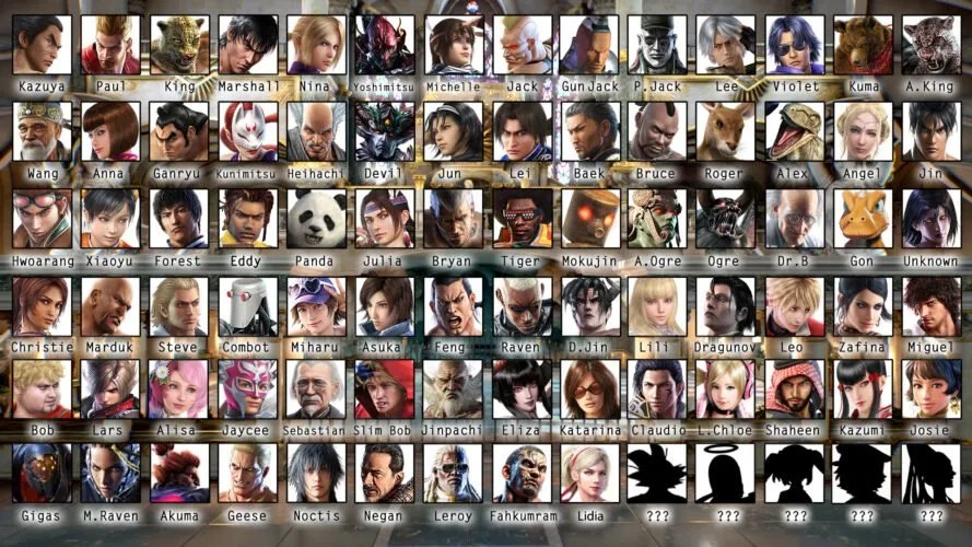 Tekken All Playable Characters from 1 to 7 (1994 to 2021) Coouge