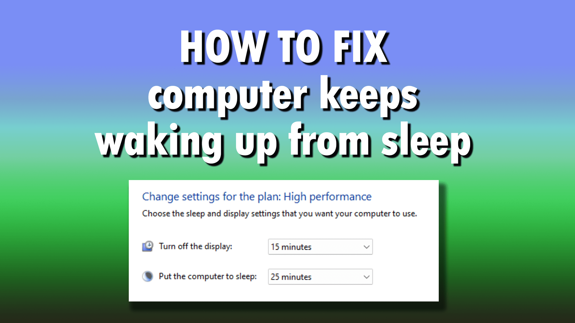 How to Stop Your Computer from Waking Up from Sleep Coouge