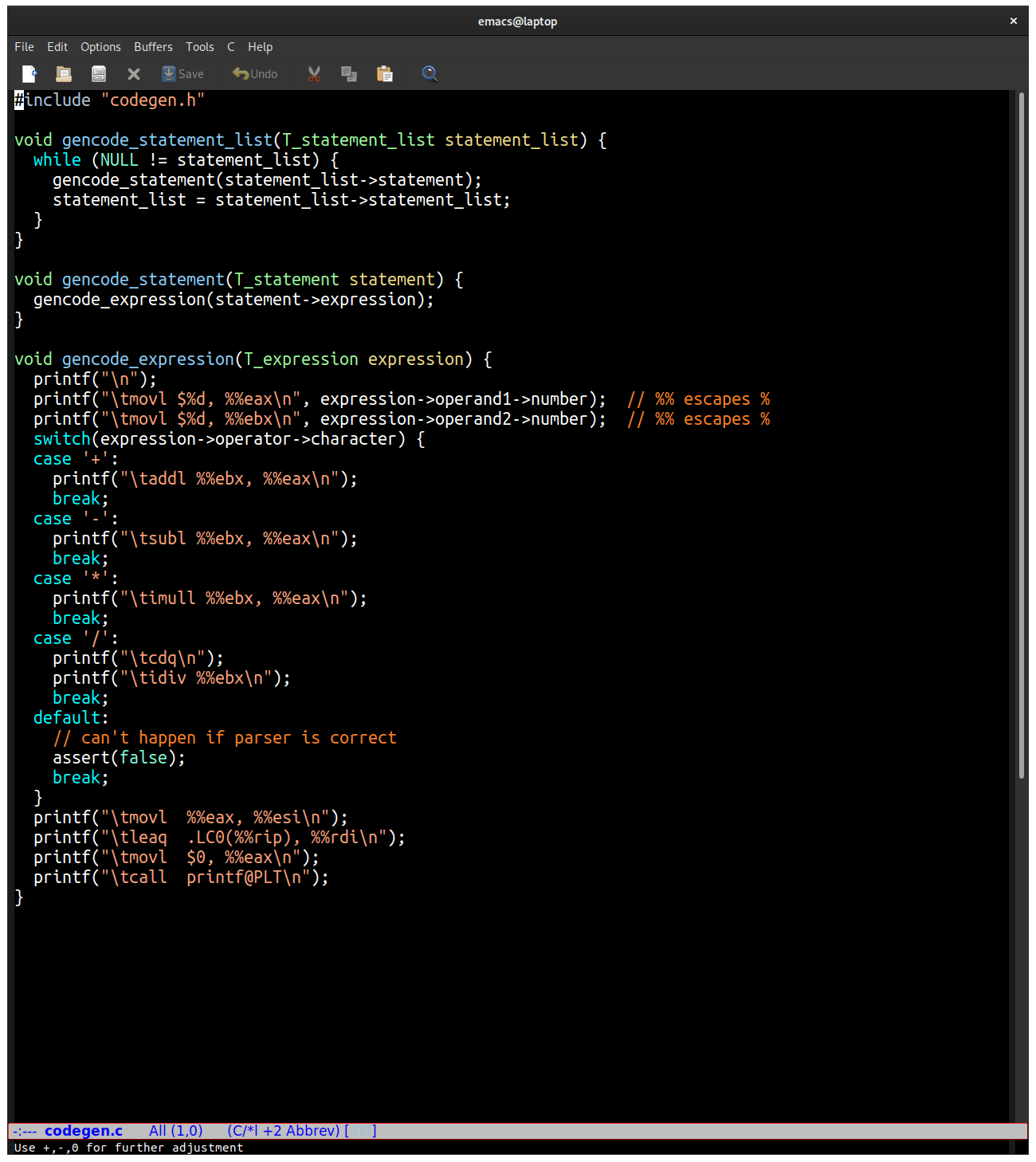 Writing a Toy Compiler
