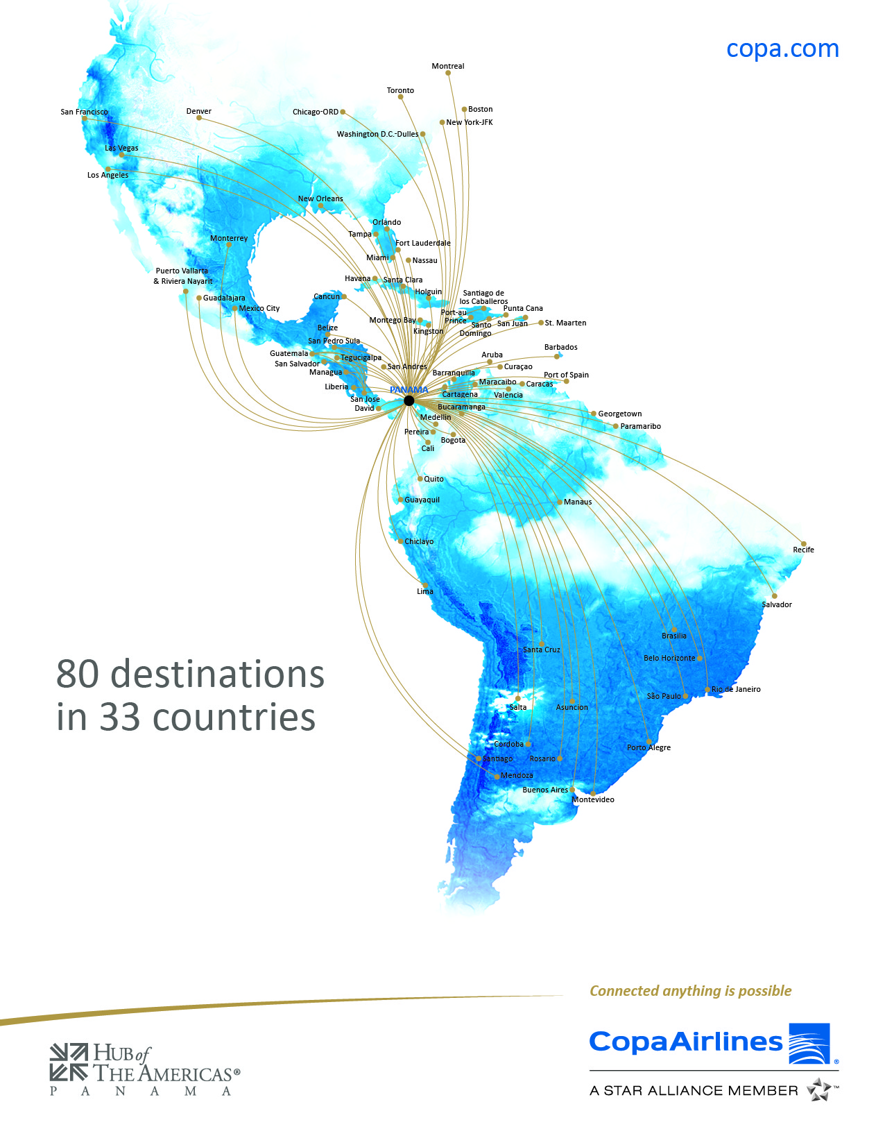 Copa Airlines Route Map Copa Airlines » Route Map