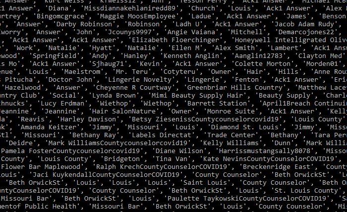 Omaha Ne 2023 Snitch List Names Extracted From Missouri's Stay At Home Snitch List In 2020