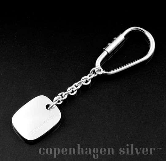 JENSEN Sterling Silver Key Ring Copenhagen Silver