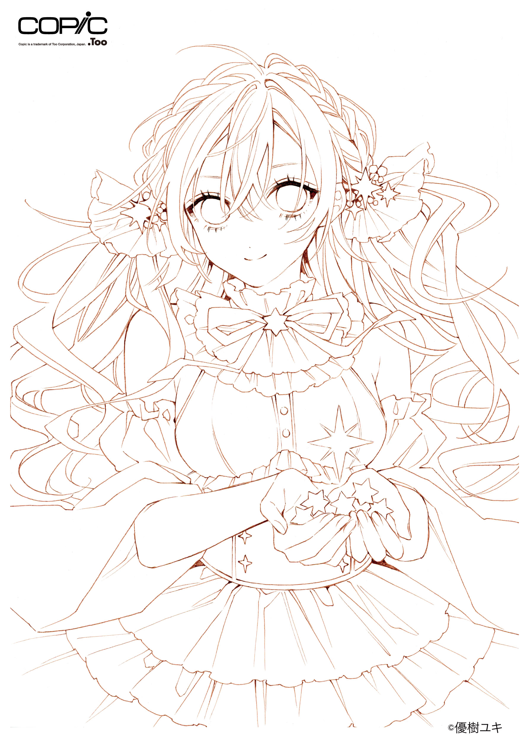 塗り絵用線画ダウンロード コピック公式サイト