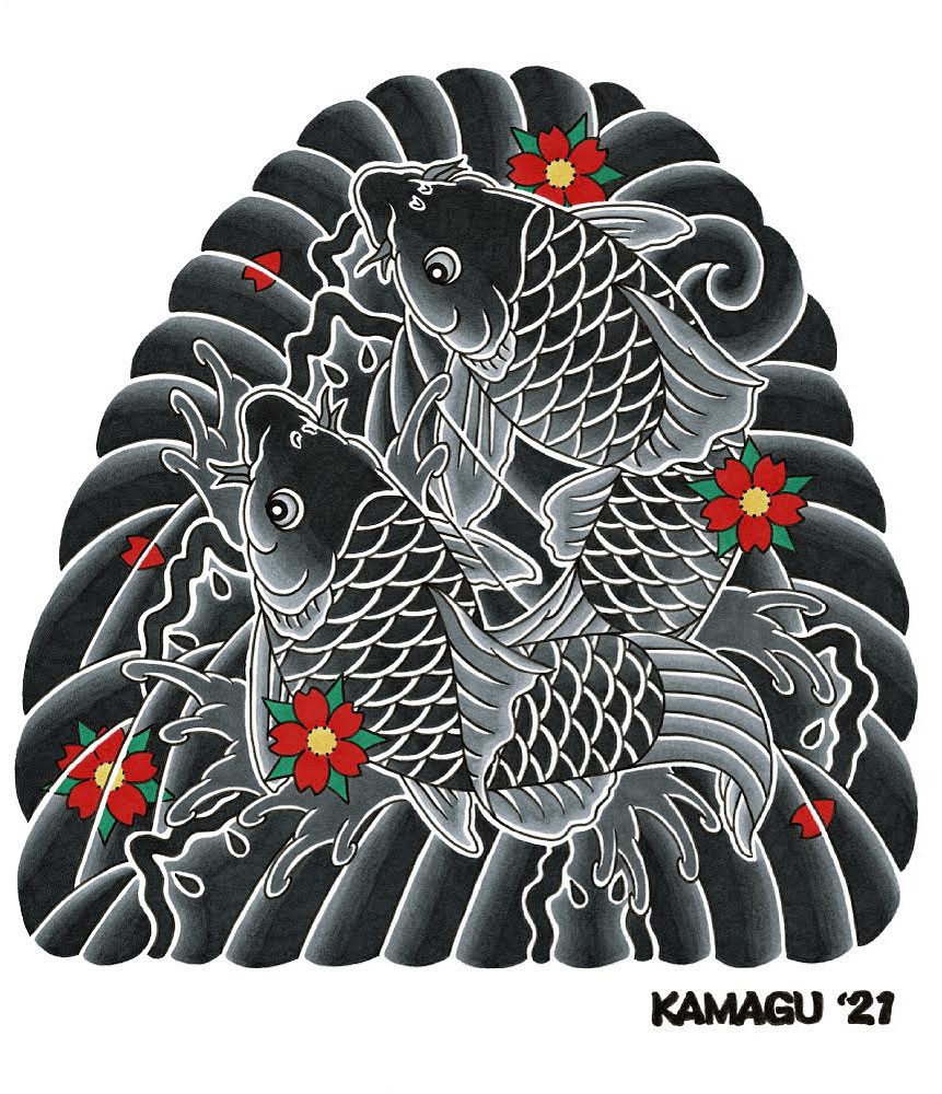 Koi - Traditional Japanese Tattoo | Copic Award 2021 Official Web Site 1000_x_861_jpg