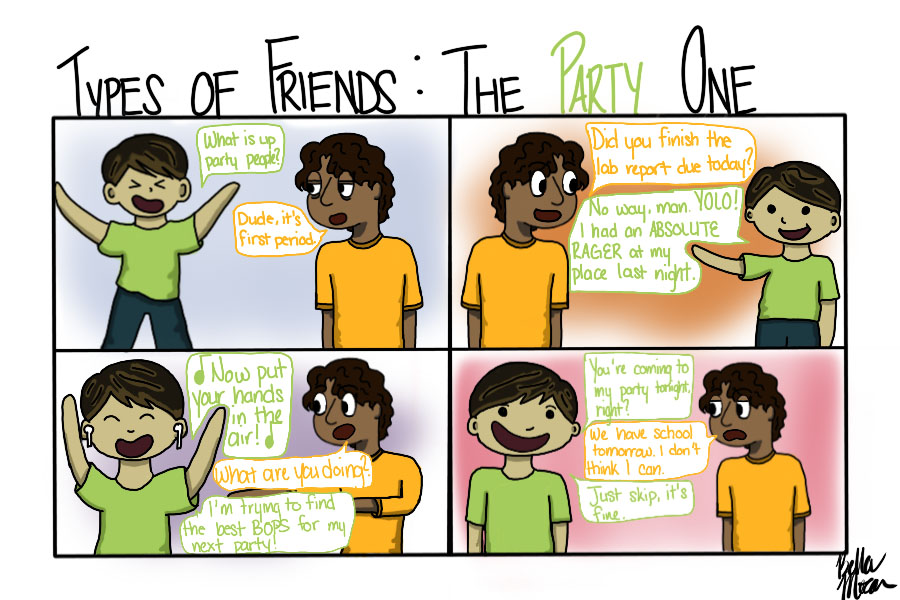 The Sidekick Strips 20 “Types of Friends The Party One” Coppell