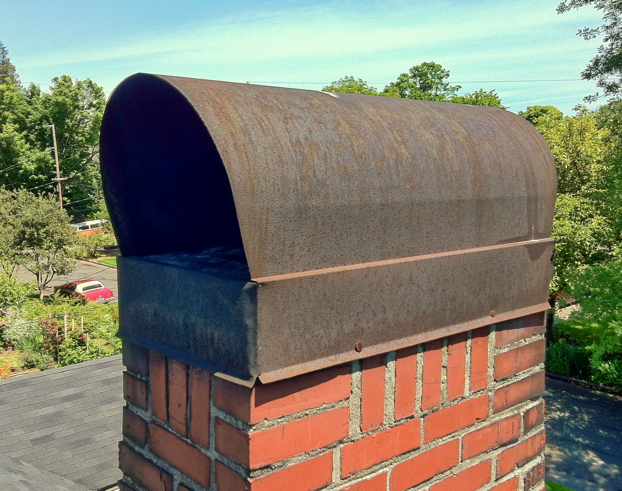 CBD's CFunctional/Decorative Custom Copper Sheet Metal Chimney Cap Main