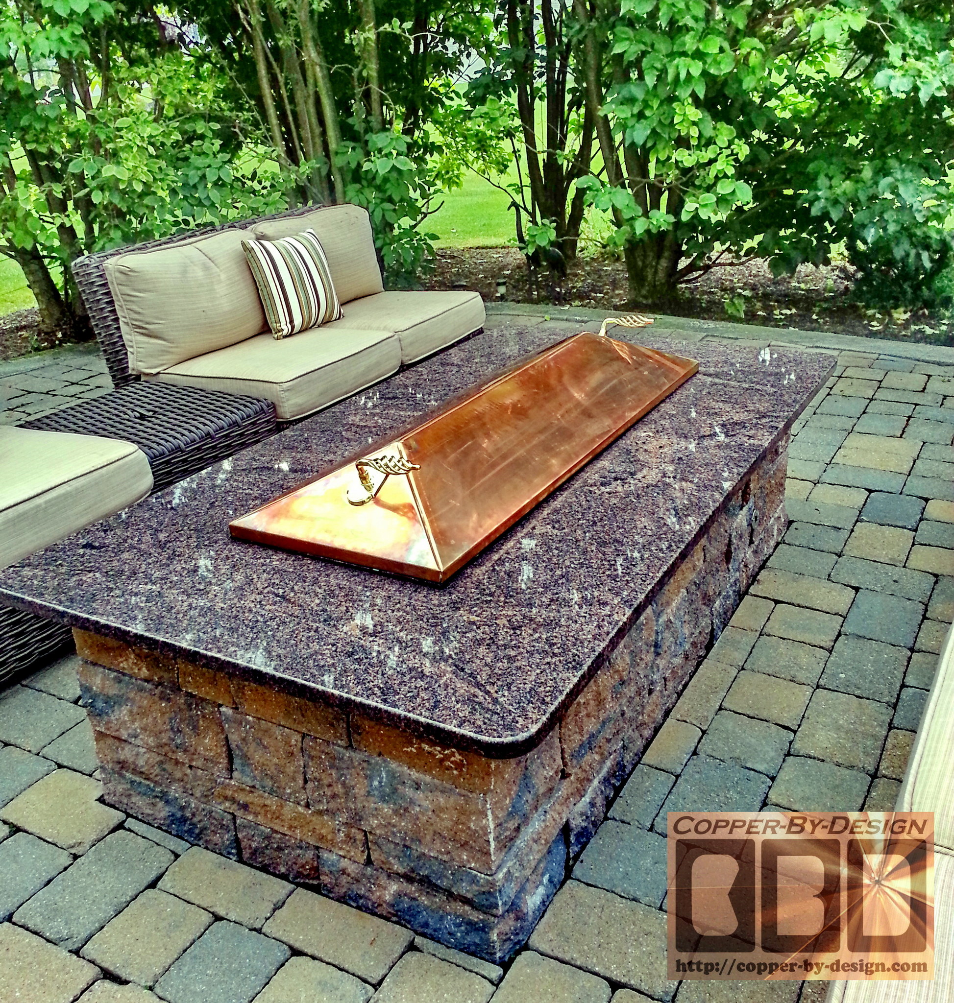 CBD's Copper Fire Pit Cover Price & Photo page