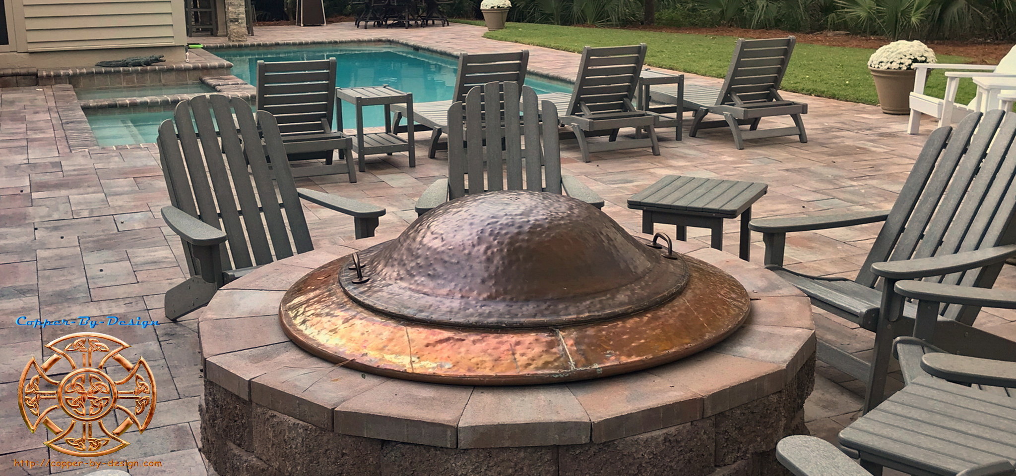 CBD's Copper Fire Pit Cover Price & Photo page