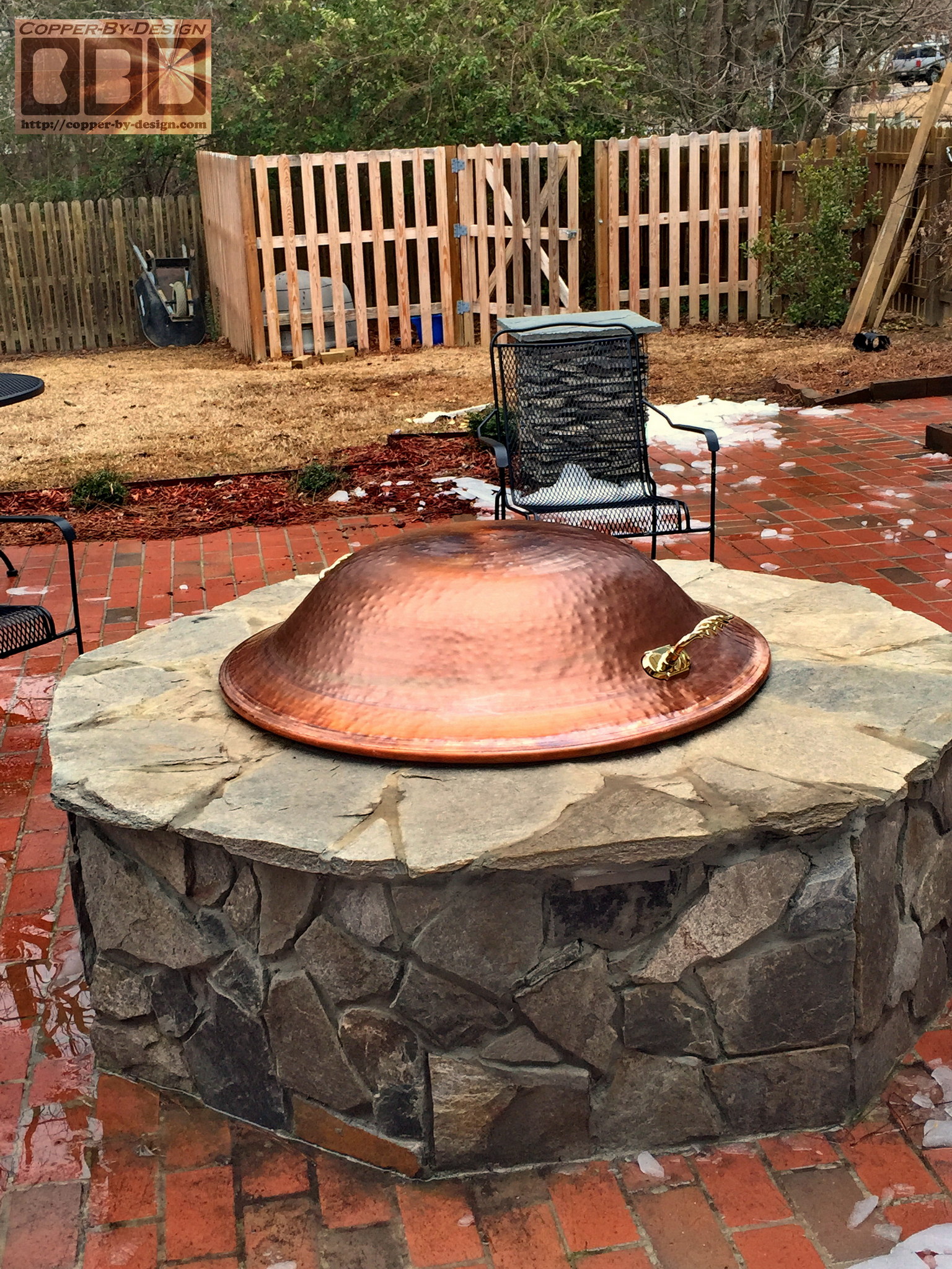 CBD's Copper Fire Pit Cover Price & Photo page
