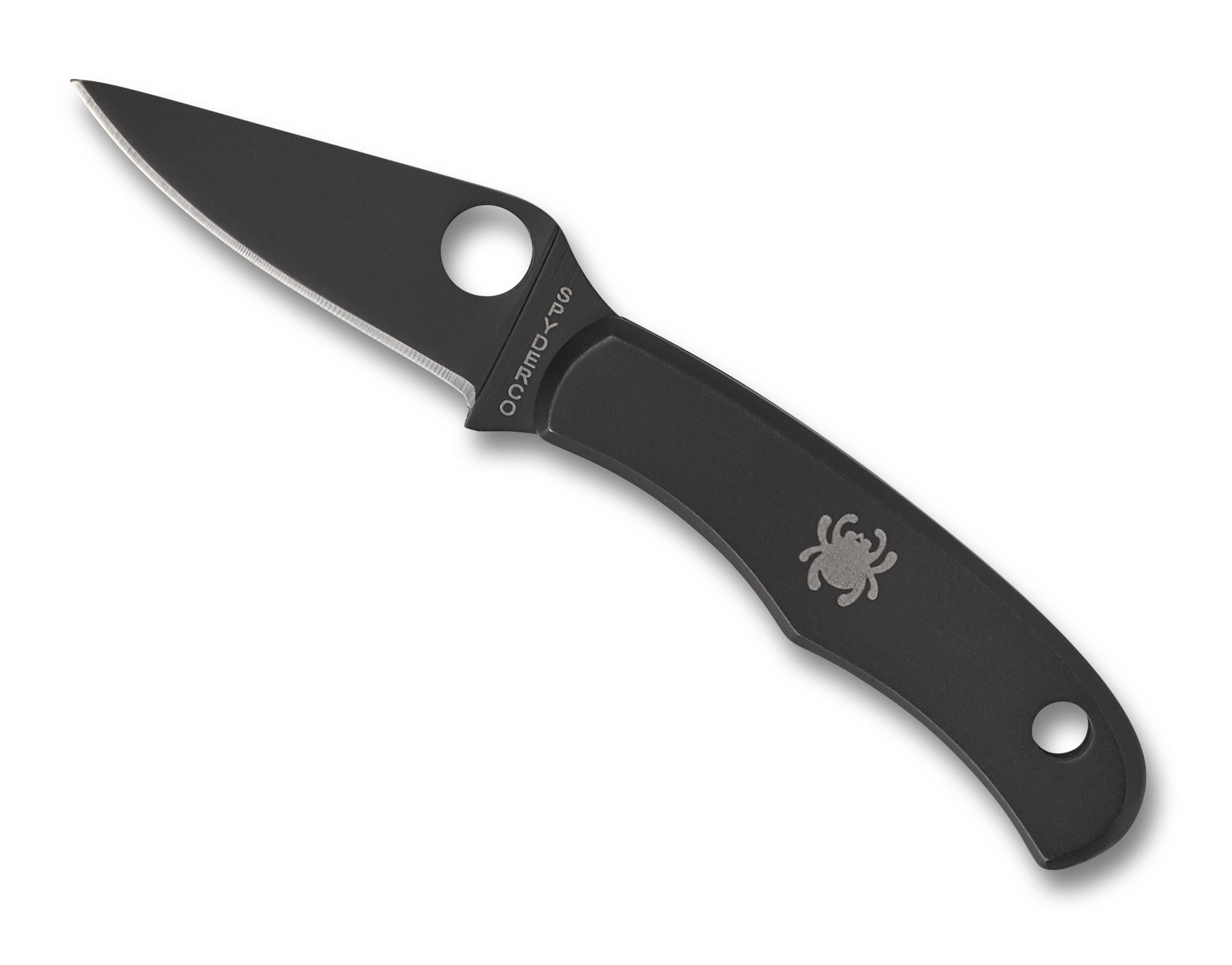Spyderco Bug MicroSize Folding Knife 1.26″ Black Oxide Plain Blade and