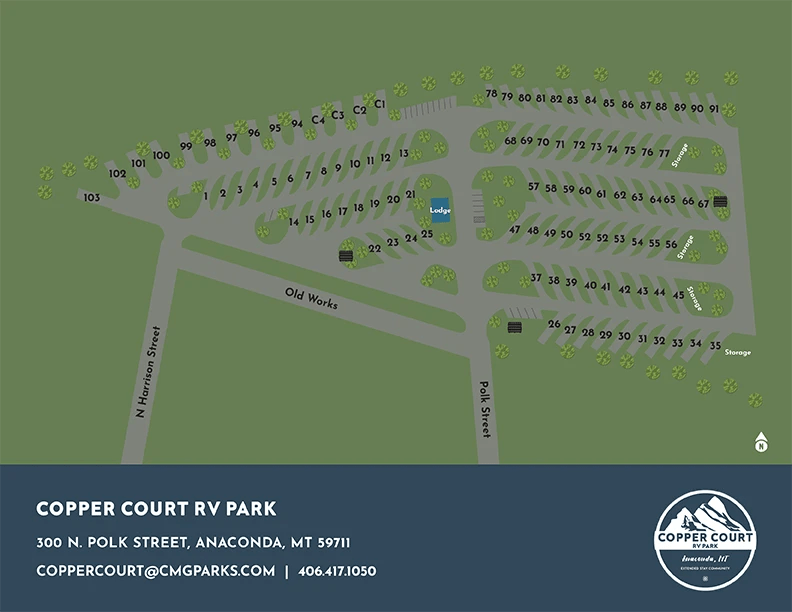 Copper Court RV Park Anaconda, MT RV Park With Cabin Rentals