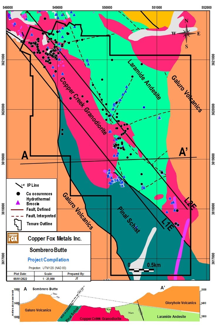 Maps Copper Fox Metals Inc.