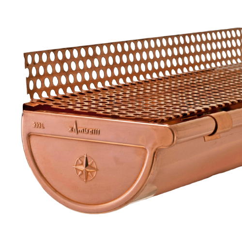 Copper Leaf Guard (Gutter Guard) 6' 6" Piece Copper Gutter Supply Company