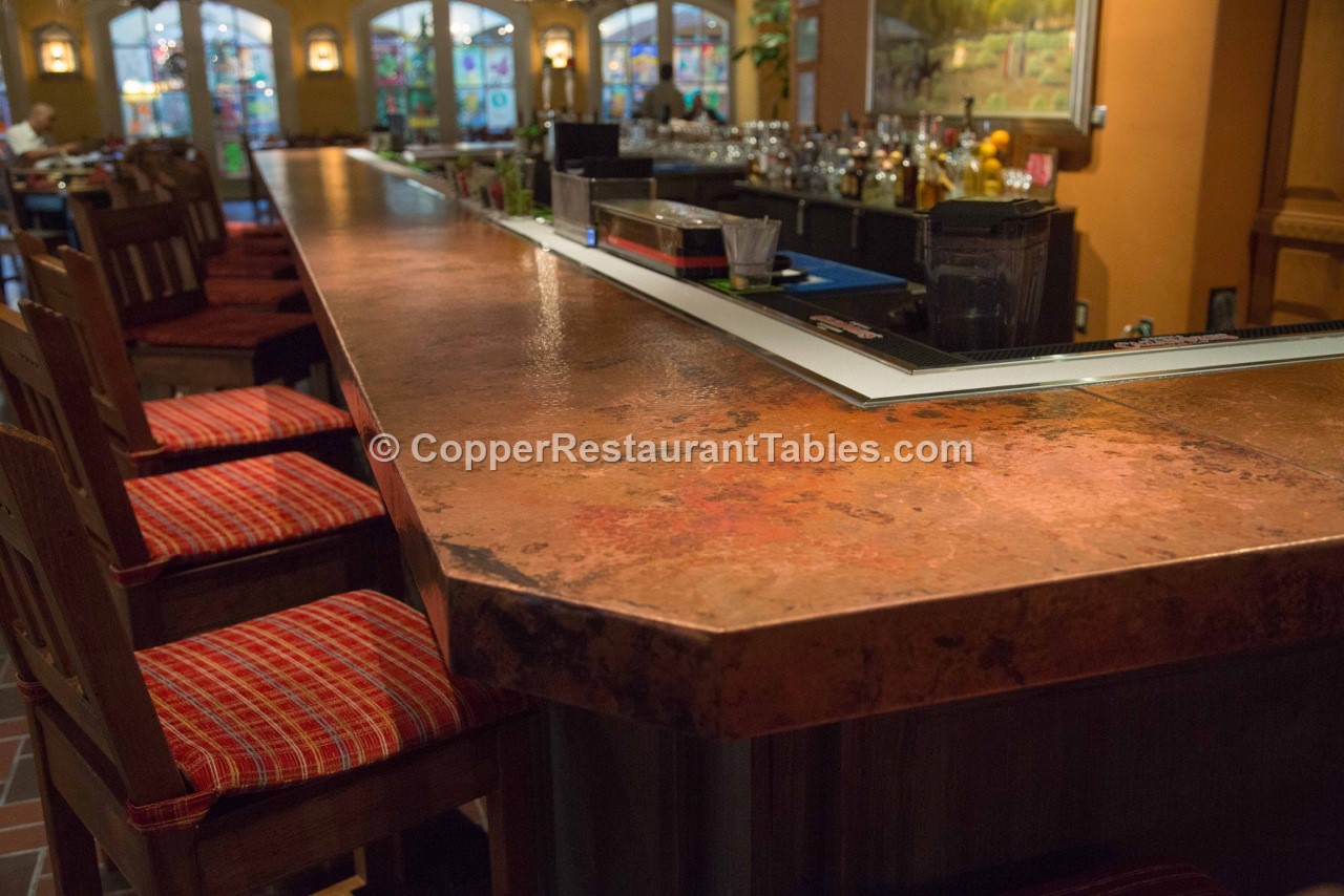 Copper Restaurant Bar Tops Custom Made