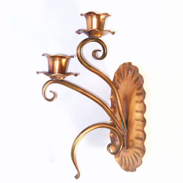 Copperton Lane Gregorian Copper Double Wall Candle Sconces, Home and Household Copper, 10481