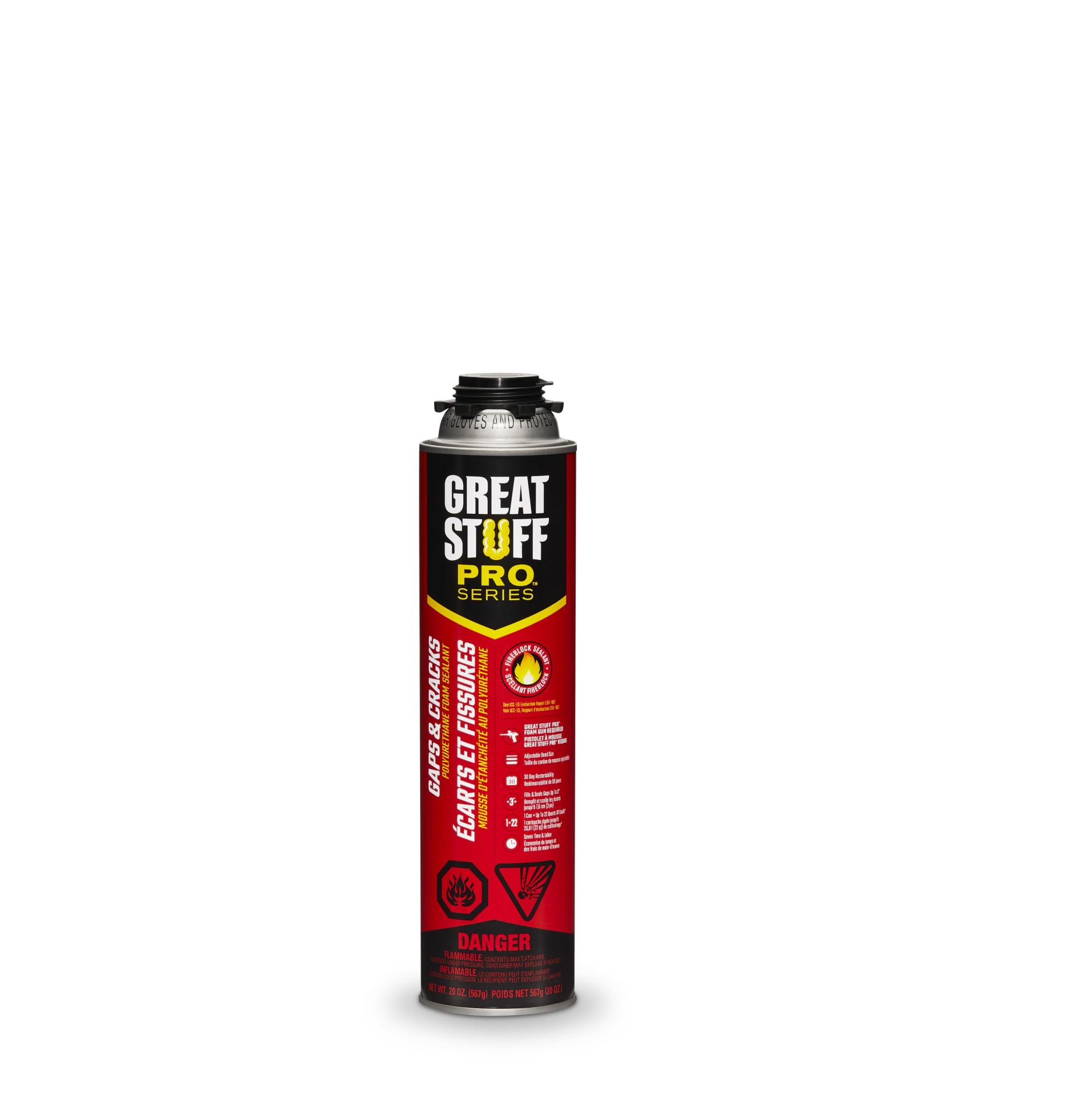 Spray Foam, Great Stuff Pro, Gaps & Cracks, 24oz. GUN REFILL Products