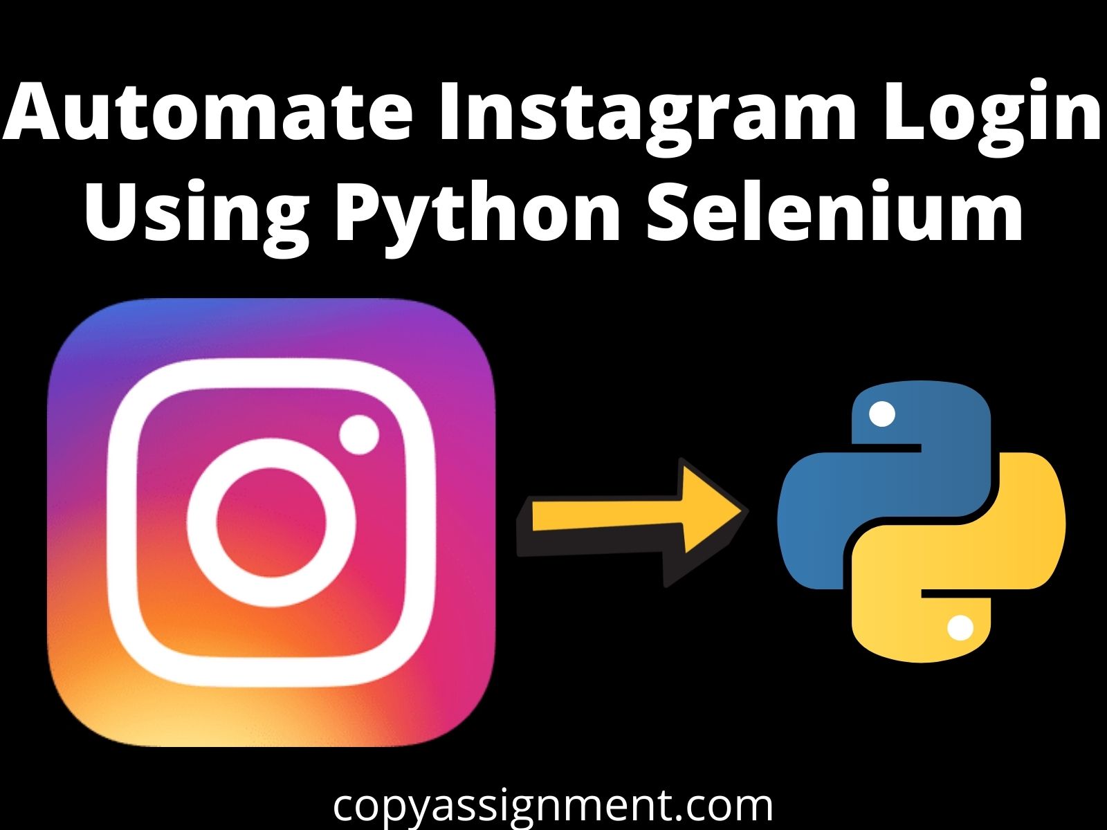 Automate Instagram Login Using Python Selenium CopyAssignment