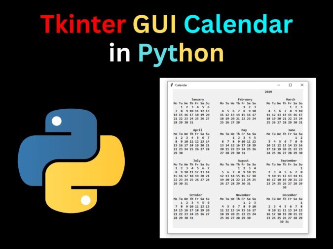 Tkinter GUI Calendar In Python CopyAssignment