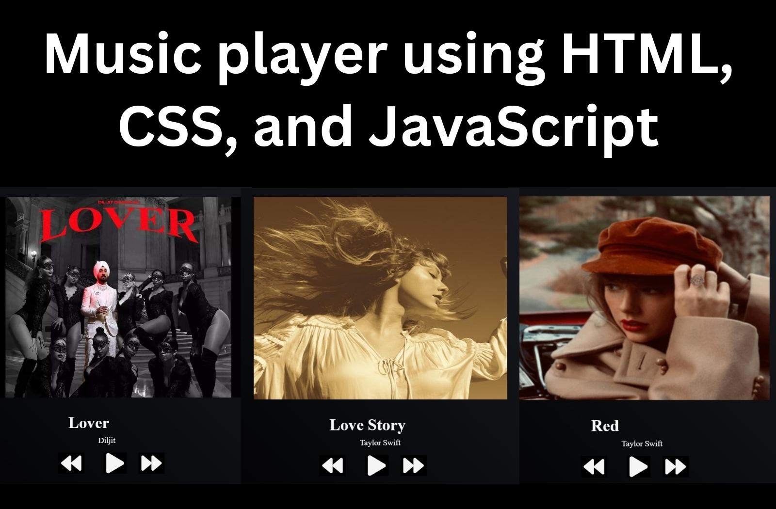 Music Player Using HTML CSS And JavaScript CopyAssignment