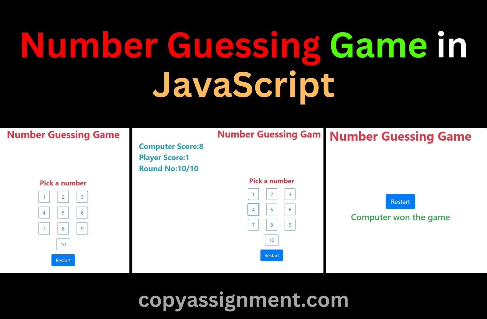 Number Guessing Game In JavaScript CopyAssignment