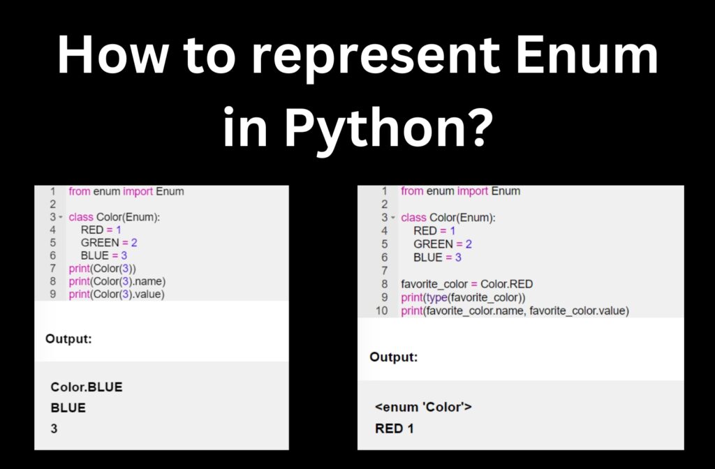 How To Represent Enum In Python? CopyAssignment