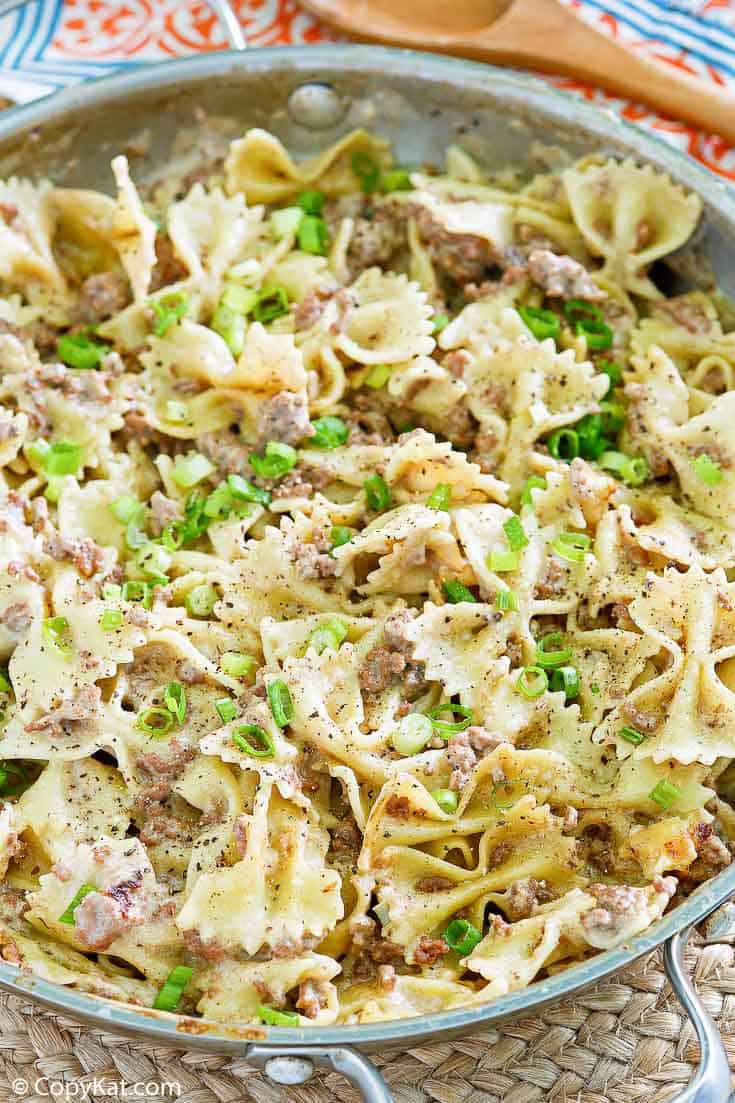 Ground Beef Bow Tie Pasta Stroganoff Santoyo Bineir