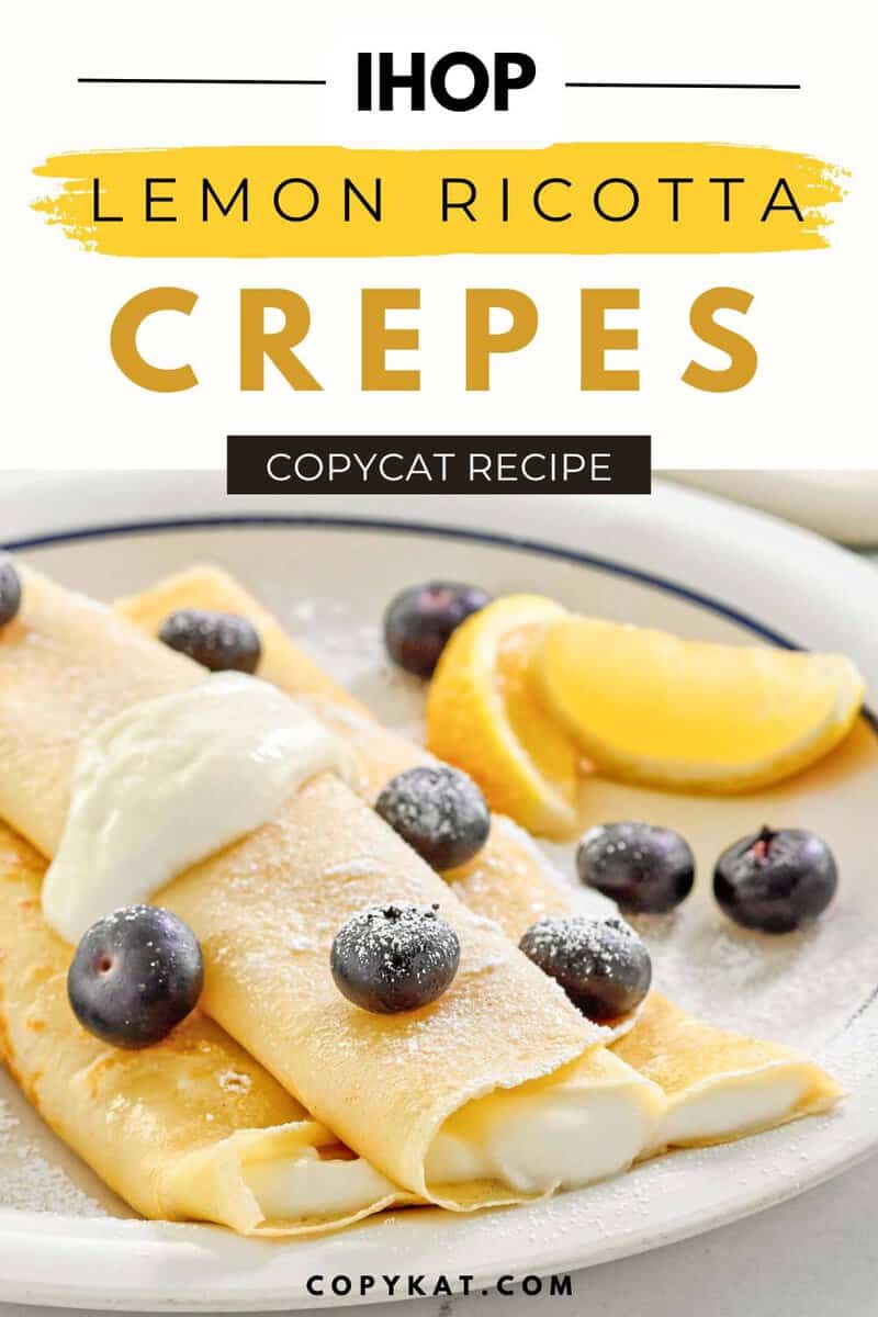 IHOP Lemon Ricotta Crepes