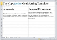 The Copytactics Goal Setting Template - Image