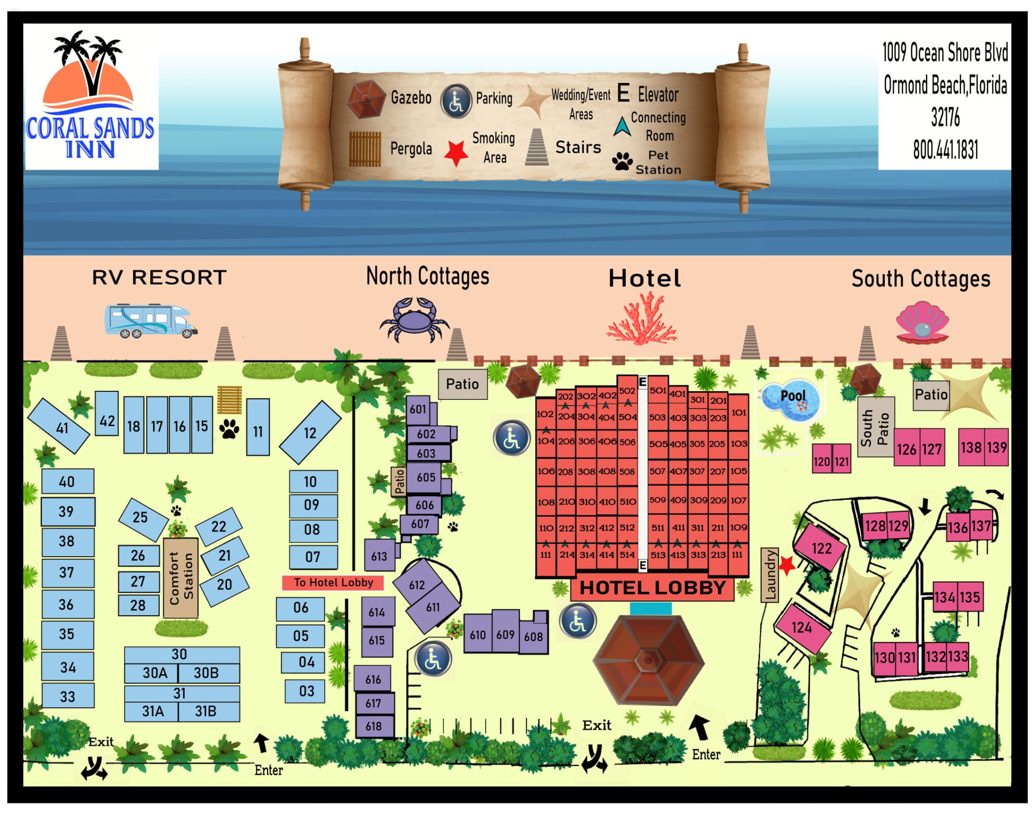 Map Coral Sands Inn