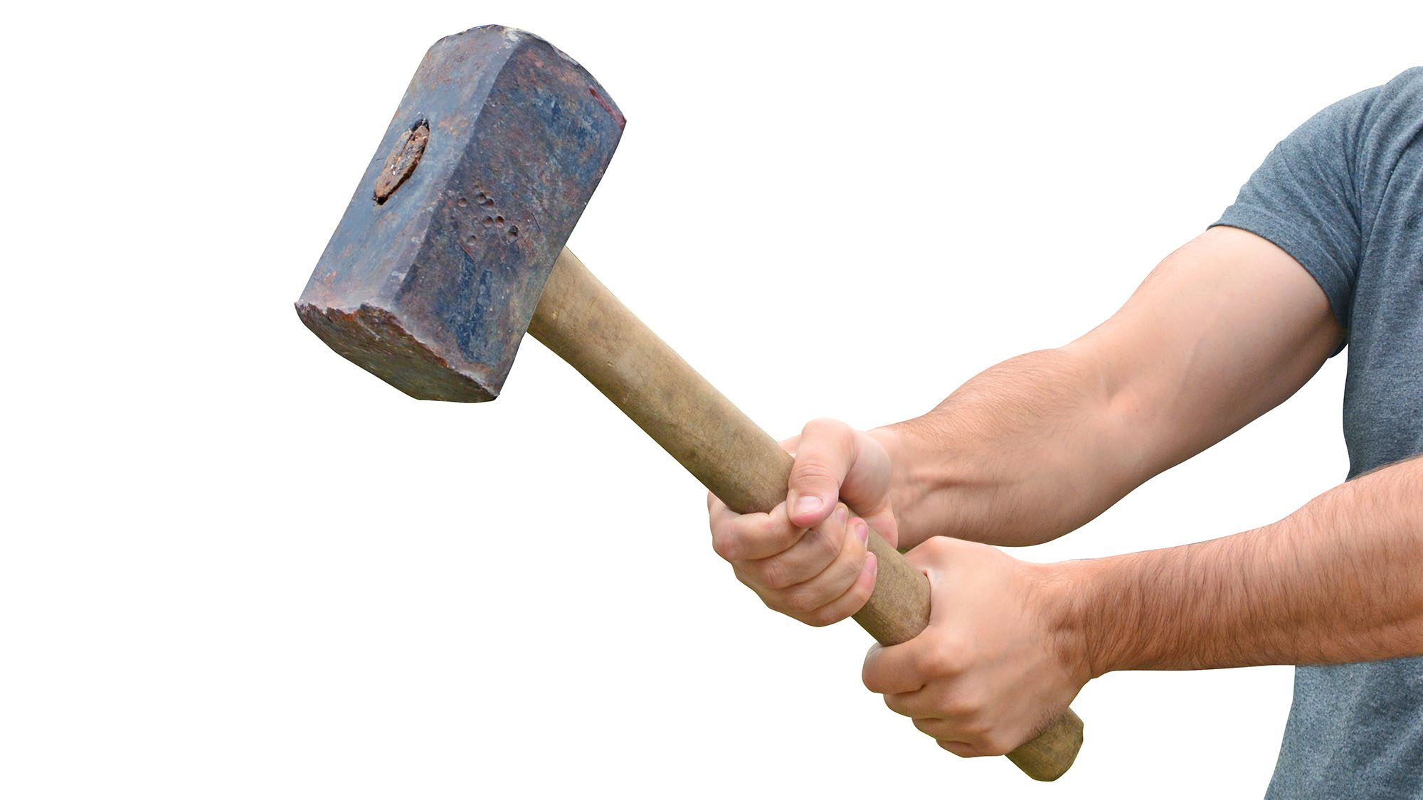 Hit,And,Destroy,Concept.,Strong,Man's,Hands,With,A,Sledgehammer • Coral Springs Talk