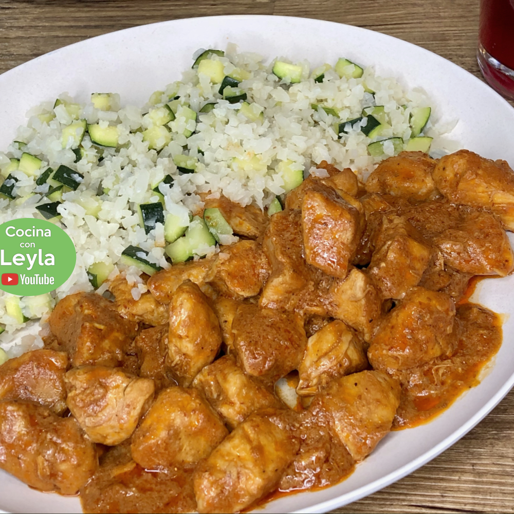 Receta de Pollo al Chipotle y arroz de coliflor KETO🌶 Recetas KETO Mexicanas Corazón Contento