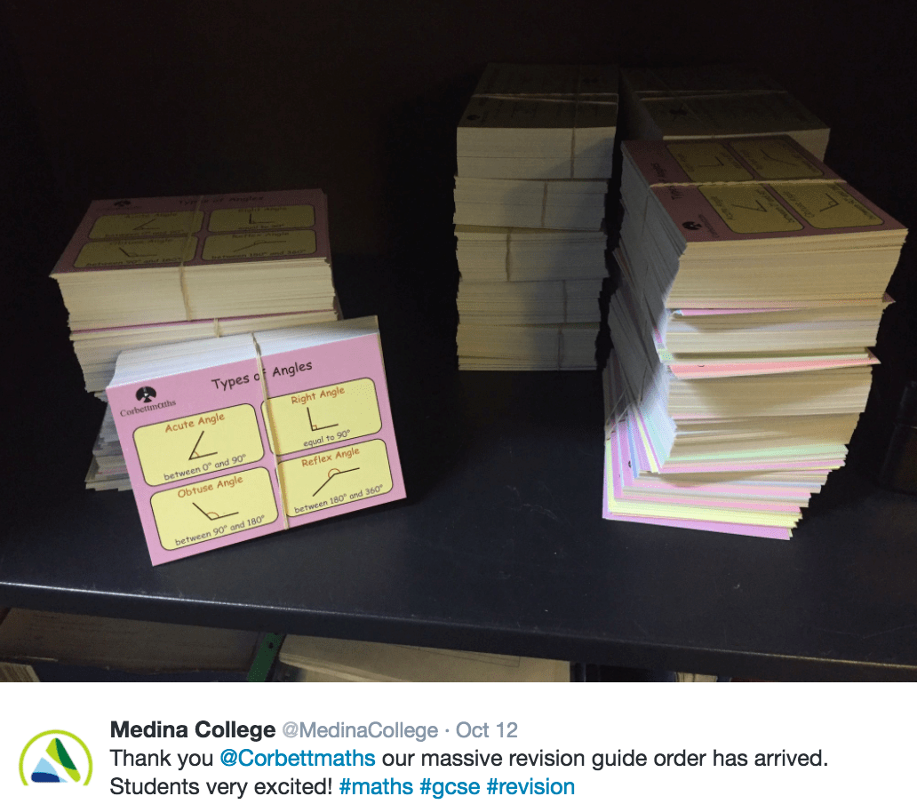 Letter for Parents Revision Cards Corbettmaths
