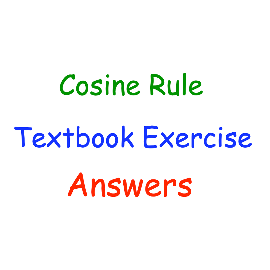 Cosine Rule Corbettmaths