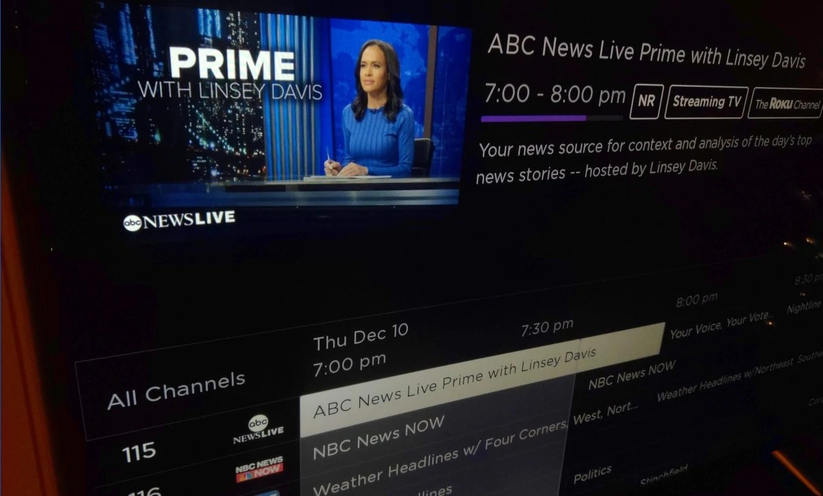 New Roku TV channel guide integrates OTA and Streaming