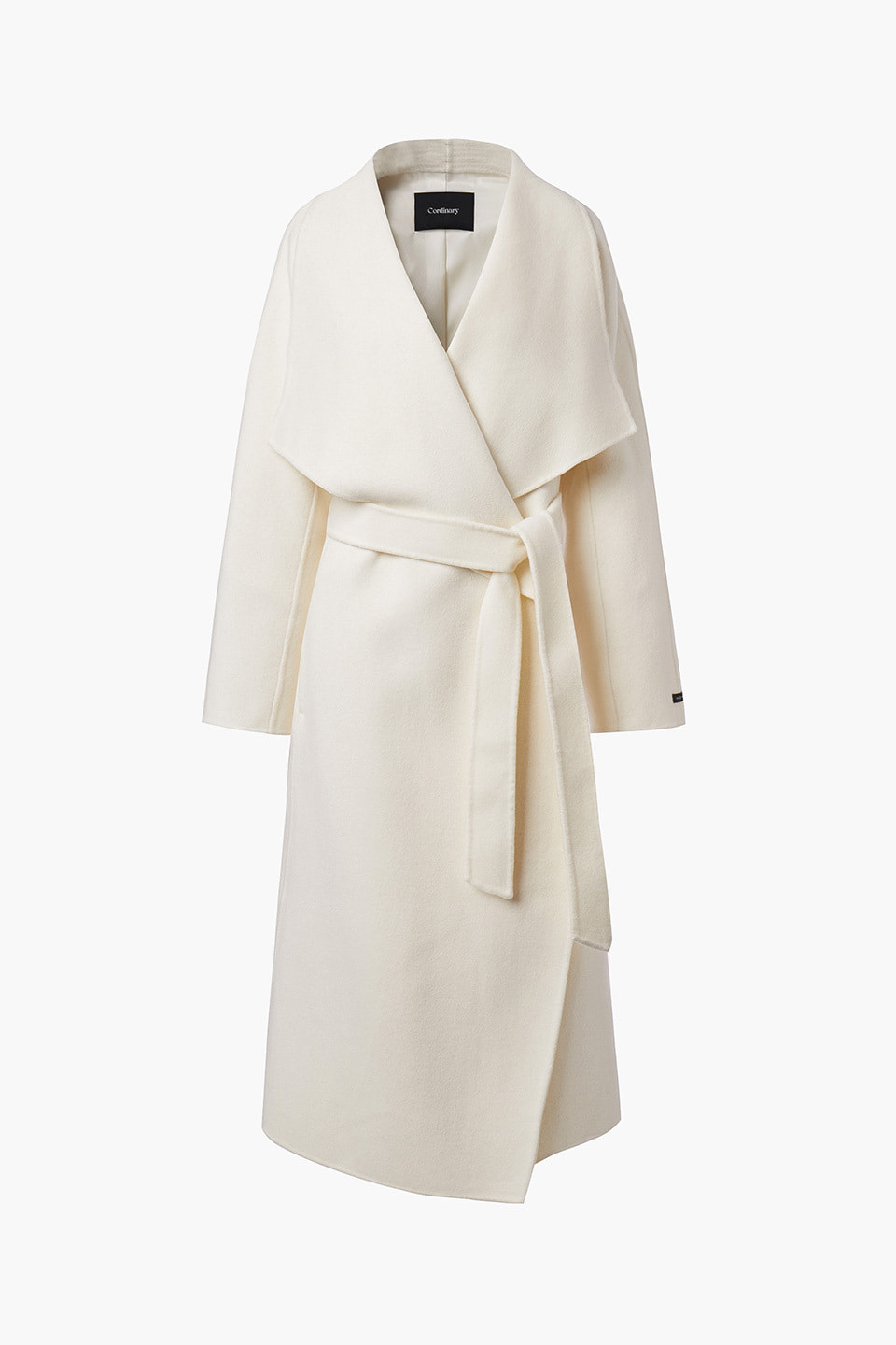 [22FW] Signature cashmere shawl collar coat ivory_cordinary