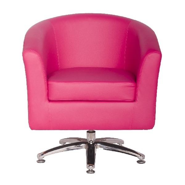 Pink Camden Leather Swivel Tub Chair Chairs Warehouse