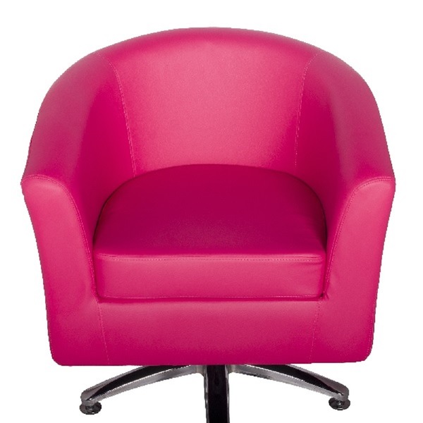 Pink Camden Leather Swivel Tub Chair Chairs Warehouse