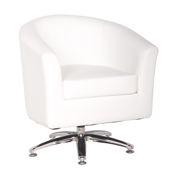 Leather Tub Chairs Camden Leather Swivel Tub Chair Armchair White