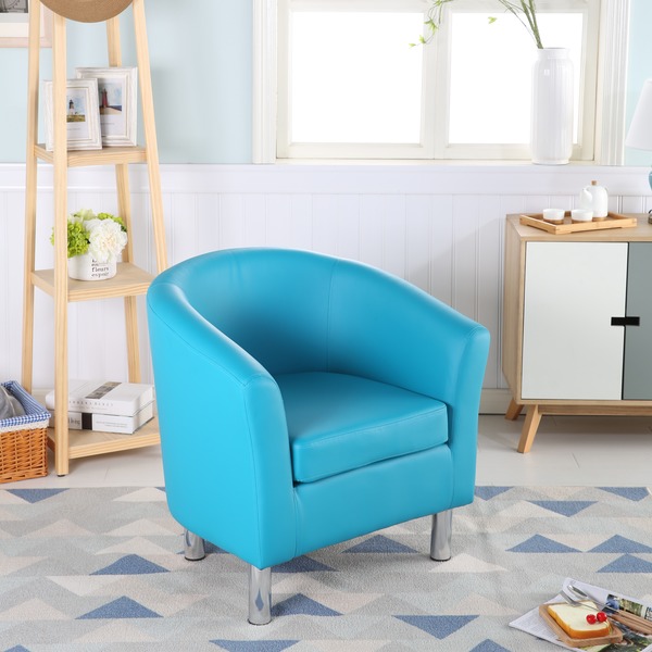 Leather Tub Chairs Camden Leather Tub Chair Armchair Aqua Blue · Chairs Warehouse